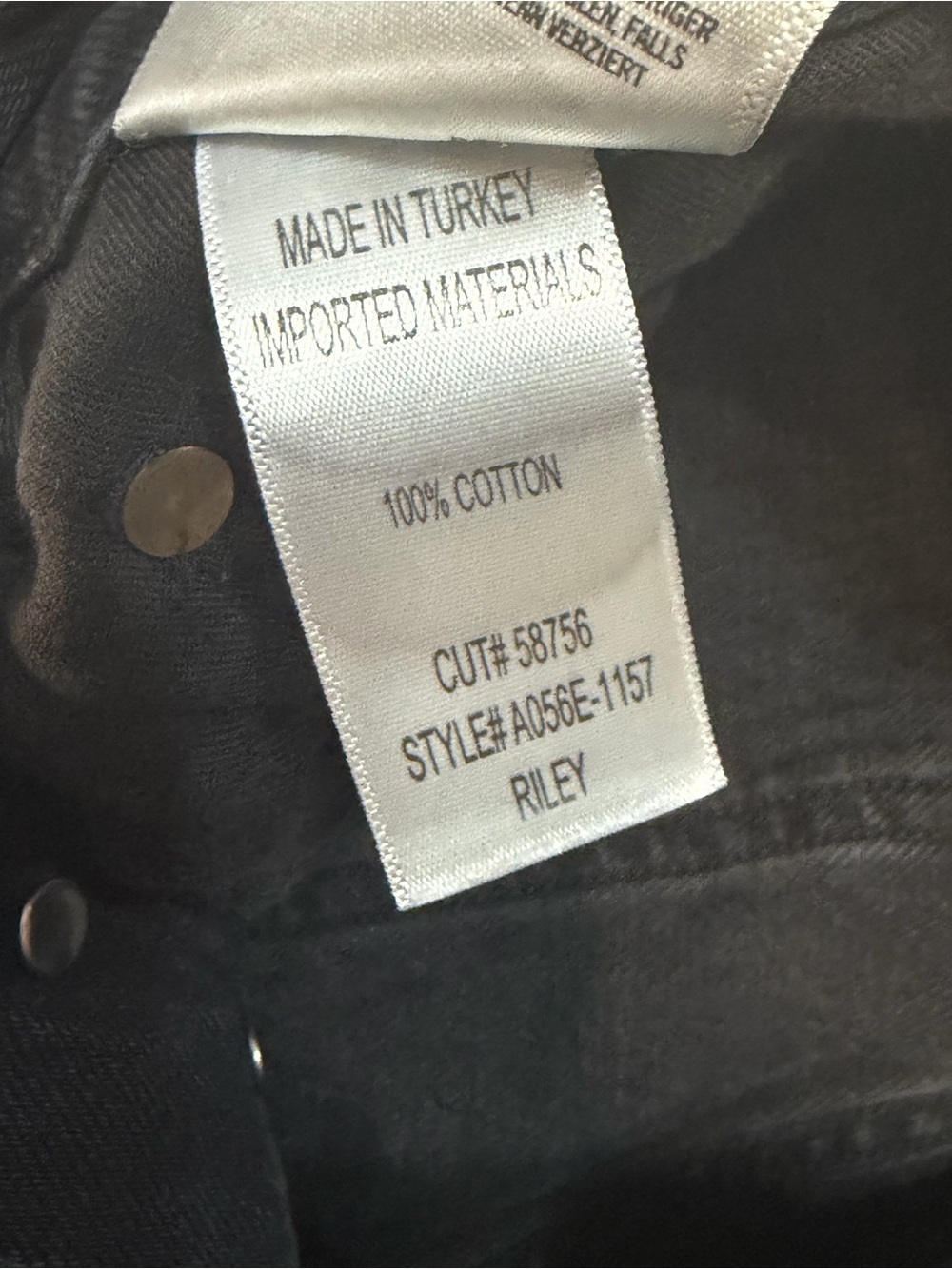 AGOLDE Riley High Rise Straight Crop Jeans 24 Black Washed Distressed Hem - Picture 12 of 12